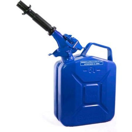 SWISS LINK/STORMTEC USA Wavian Jerry Can w/Spout & Spout Adapter, Blue, 5 Liter/1.32 Gallon Capacity - 3028 3028